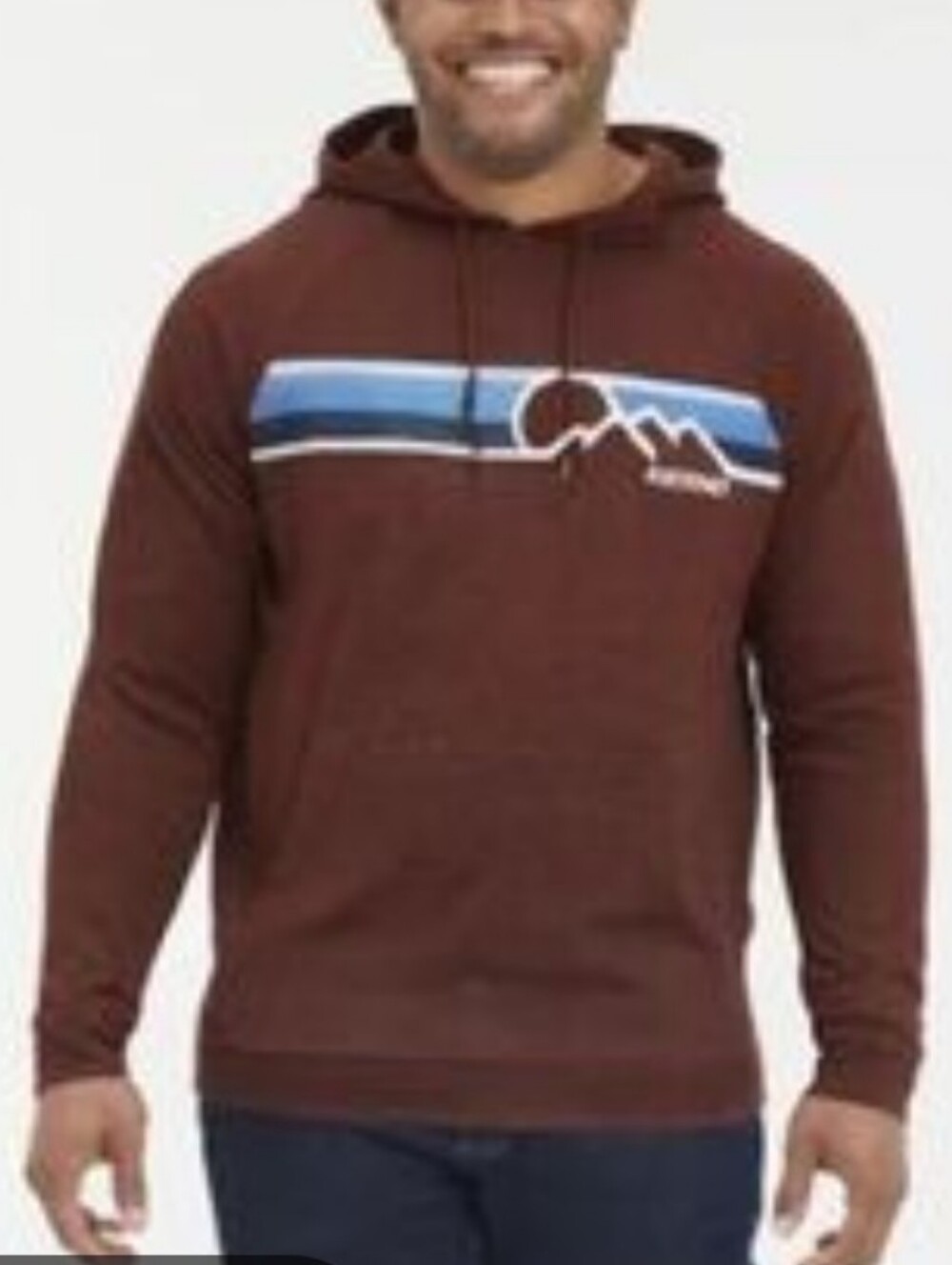 Ascend Hoodie Sweatshirt Mens Large Red Heather Mountain Graphic